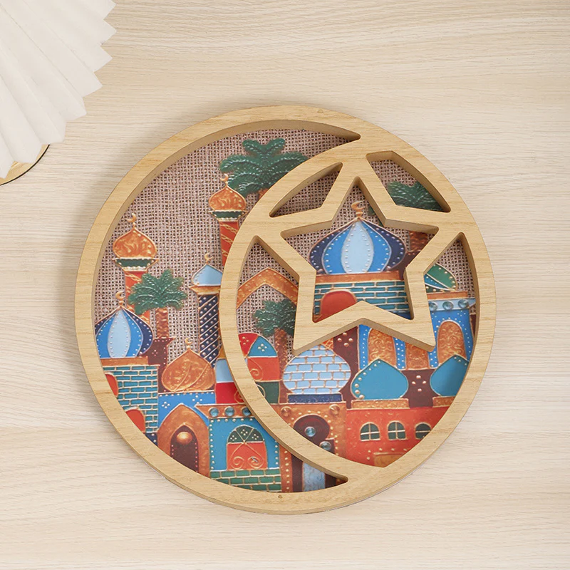 Printed Wooden Moon Star Serving Platter - Image 5